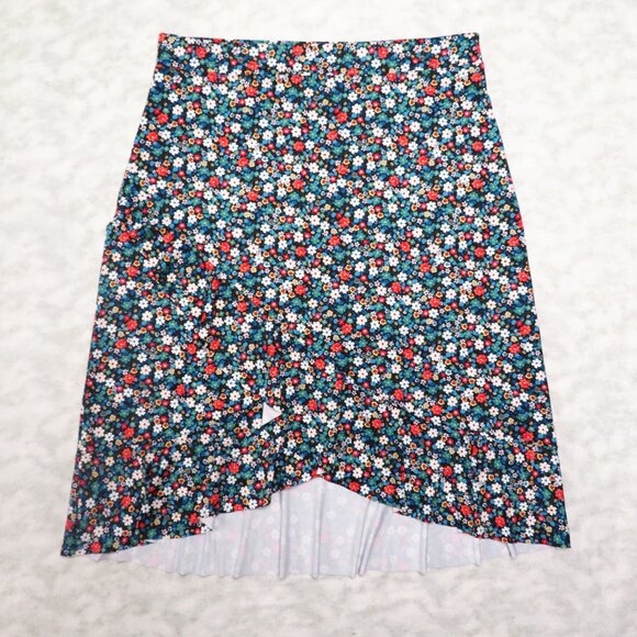 Lands' End Floral Stretch Knit Wrap Skirt Size XL - Picture 4 of 5